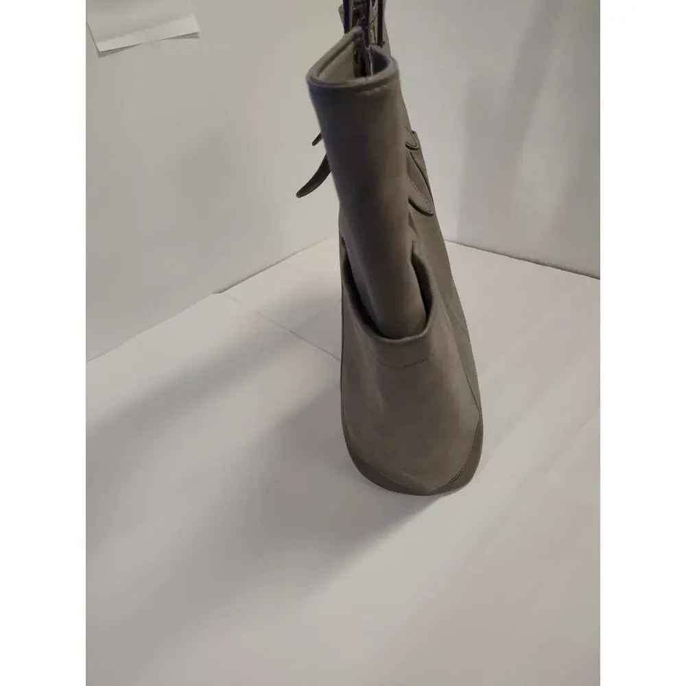RELIC Tote Bag Gray Shoulder Purse Faux Leather Double Handle Magnetic Closure
